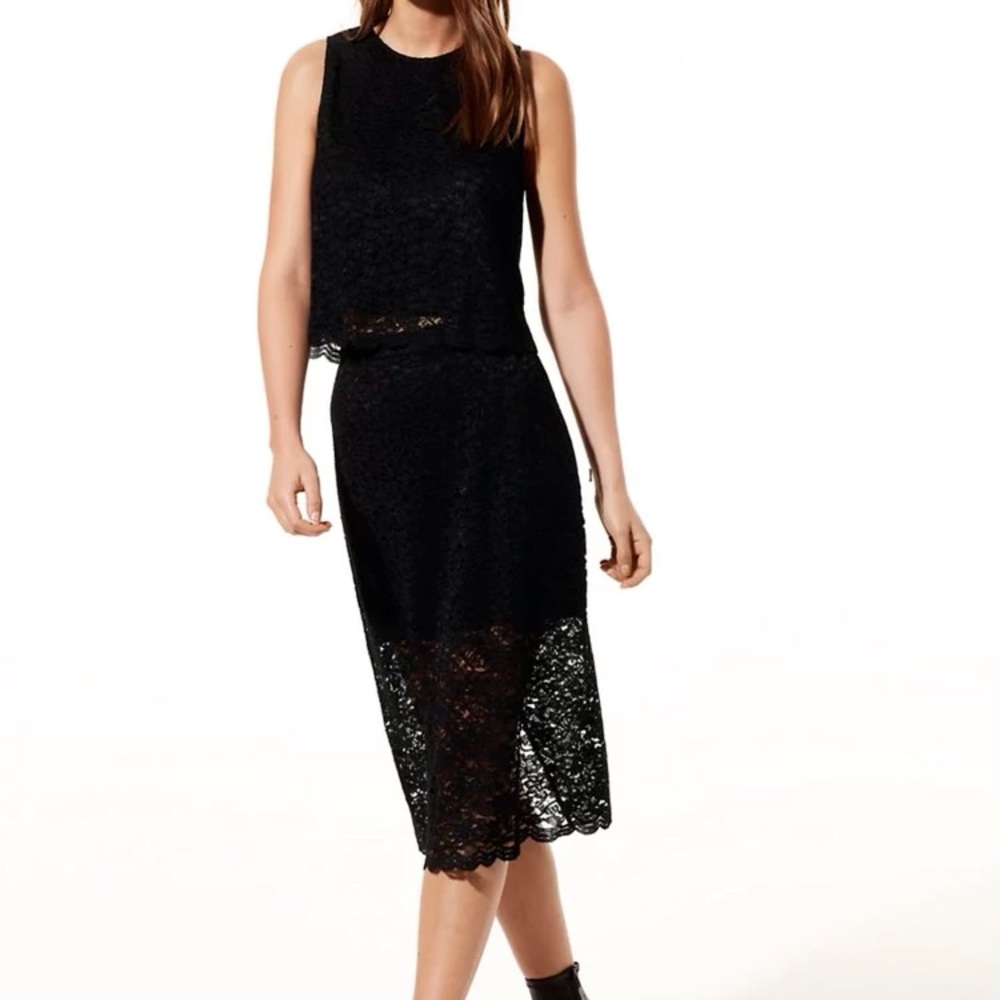 NWT ARITZIA Babaton Wilbur Lace Midi Skirt